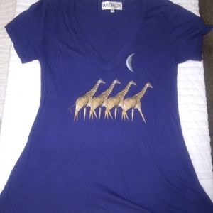 NWOT Wild Fox Giraffe tee shirt